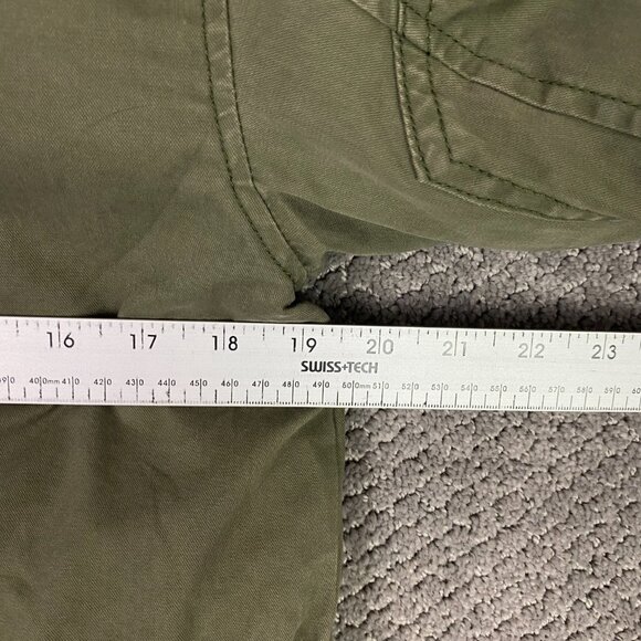 Abercrombie & Fitch Jacket Parka Military Faux Fur Collar Women's Small Green - Picture 13 of 16